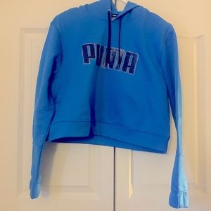 Cropped puma hoodie